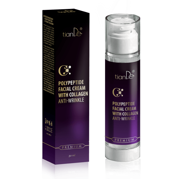 10111E Crema facial antiarrugas con polipéptidos y colágeno, 10111 TianDe, 50 ml