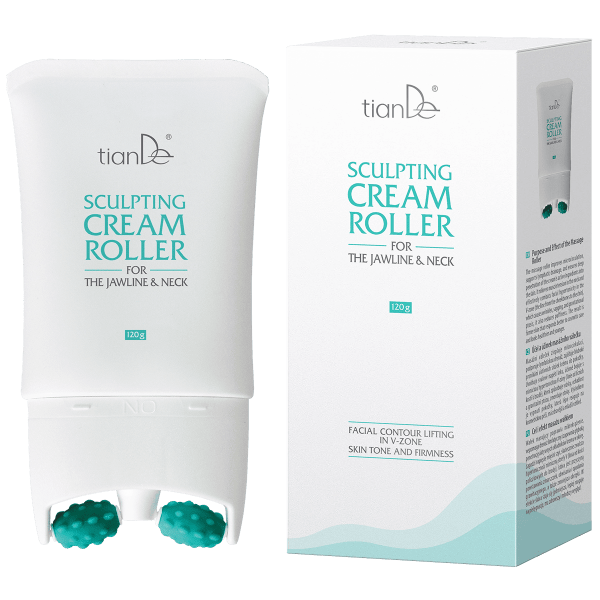 TianDe Rodillo de Crema Esculpidora para Mandíbula y Cuello, Escultor de la juventud. 10115, 120 g, Lifting del contorno facial en la zona V