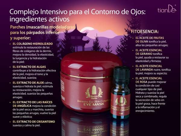 Complejo Intensivo para el Contorno de Ojos: ingredientes activos 12106 tiande guide