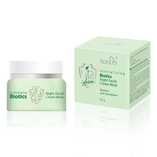 Máscara Cremosa Revitalizante de Noche para el Rostro, Biotics TianDe 16310 50 g, Revitalización de pieles irritadas