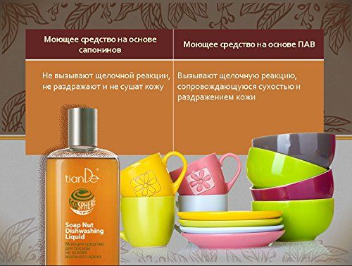 144303 / 144313 Lavaplatos Líquido a Base de Nuez. Tiande, 500 ml. Salud En la Cocina
