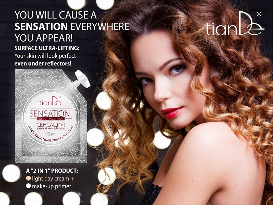 10105 Crema de Cara "Sensation", tianDe, 10g, Ultralifting Superficial,  Efecto Instantáneo