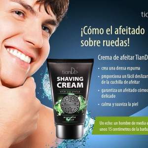 10127 Crema del Afeitado para Hombre, Tiande 10127, 150ml, Facilita el afeitado