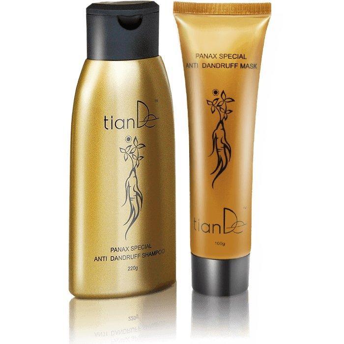 20101 Ginseng Champú y Mascara Capilar de Cabello - Set de Belleza, TianDe, 220 g + 100 g,