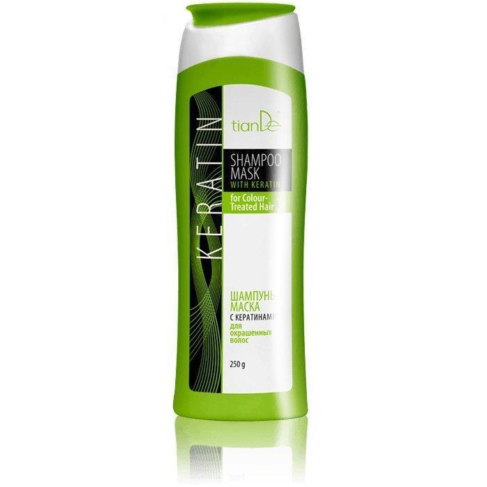 20139 Máscara-Champú con Queratina para Cabellos Teñidos, TianDe , 250g, Color Perfecto, Incluso Después de 20 Lavados
