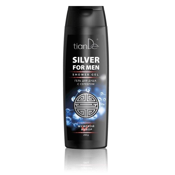 30133 Gel de Ducha Con la Plata Para los Hombres, TIANDE , 250 ml, Frescura Para los Hombres Dinámicos
