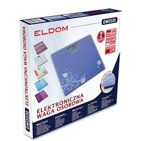 Bascula Digital Personal ELDOM GWO230 Hasta 150 kg, Amplia y clara pantalla LCD
