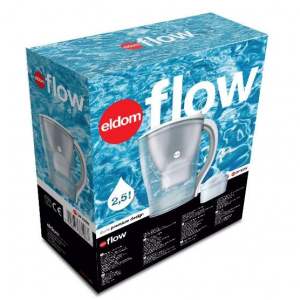 Jarra con filtro de agua ELDOM DF100, 2,5 litros