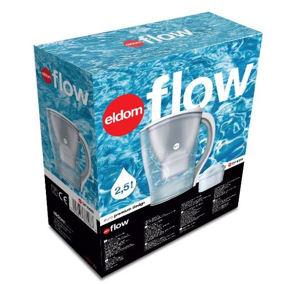 Jarra con filtro de agua ELDOM DF100, 2,5 litros