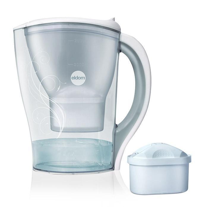 Jarra con filtro de agua ELDOM DF100, 2,5 litros