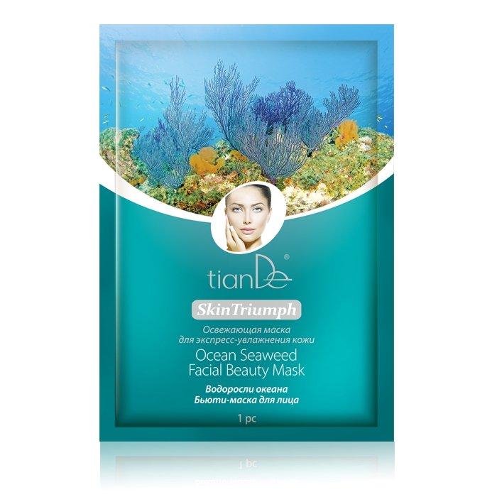 54104 Mascarilla de Belleza Facial Las Algas del Océano, TianDe, 1un., Express Hidratación  y Frescura