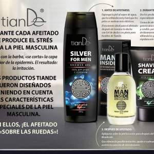 30133 Gel de Ducha Con la Plata Para los Hombres, TIANDE , 250 ml, Frescura Para los Hombres Dinámicos