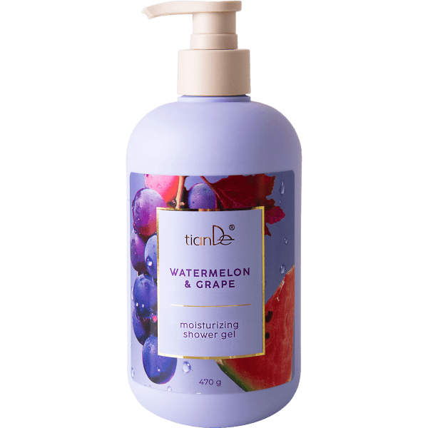 30160-2 Е Gel de ducha hidratante de sandía y uva, TianDe 30160-2, 470 g, Cuidado hidratante con aceites esenciales