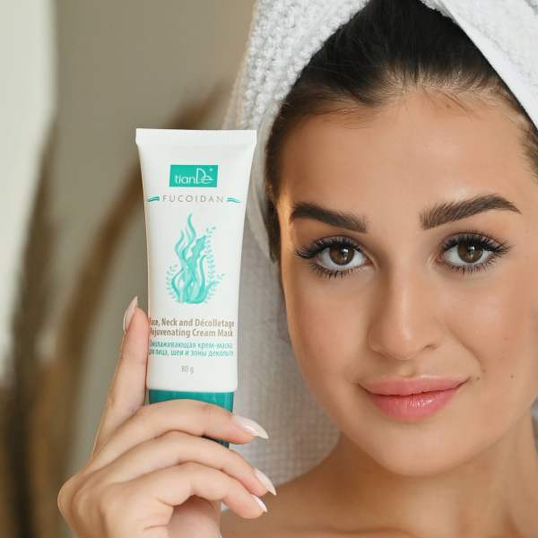 Mascarilla Crema Rejuvenecedora para Rostro, Cuello y Escote de Fucoidan