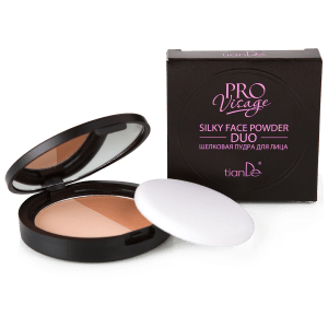 TianDe polvos faciales sedosos Duo, 80921/02 TianDe, 10 g, Una mezcla perfecta de tonos que cubre imperfecciones