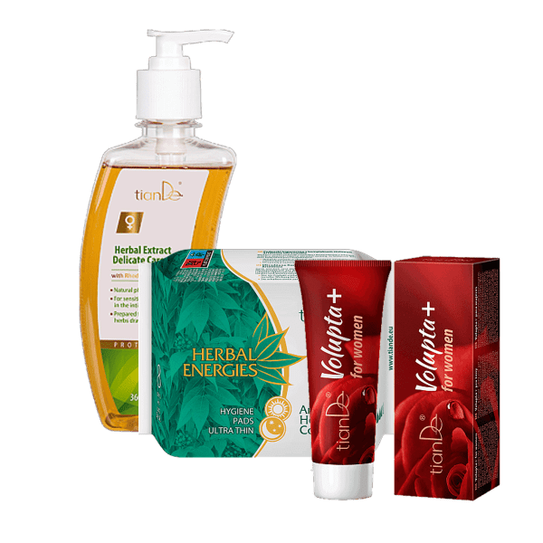 . Compra un set para una higiene de alta calidad y obtén un Volupta+ de regalo para una experiencia sensual mejorada.