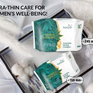 Protegeslips diarios Artemisia Herbal Complex ultrafinos, 67108 TianDe, 20 Unidades, Total Comodidad y Cuidado para la Salud de la Mujer - Imagen 2